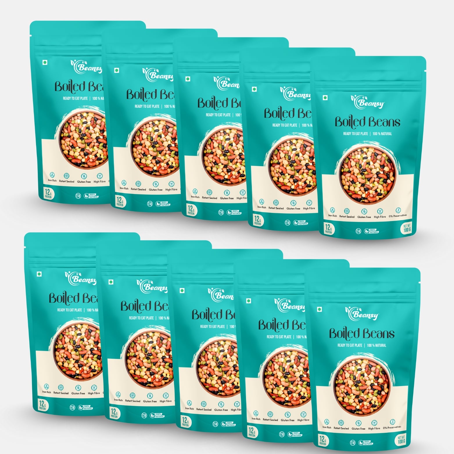 Mix Boiled Beans (100 gm) x Pack of 10