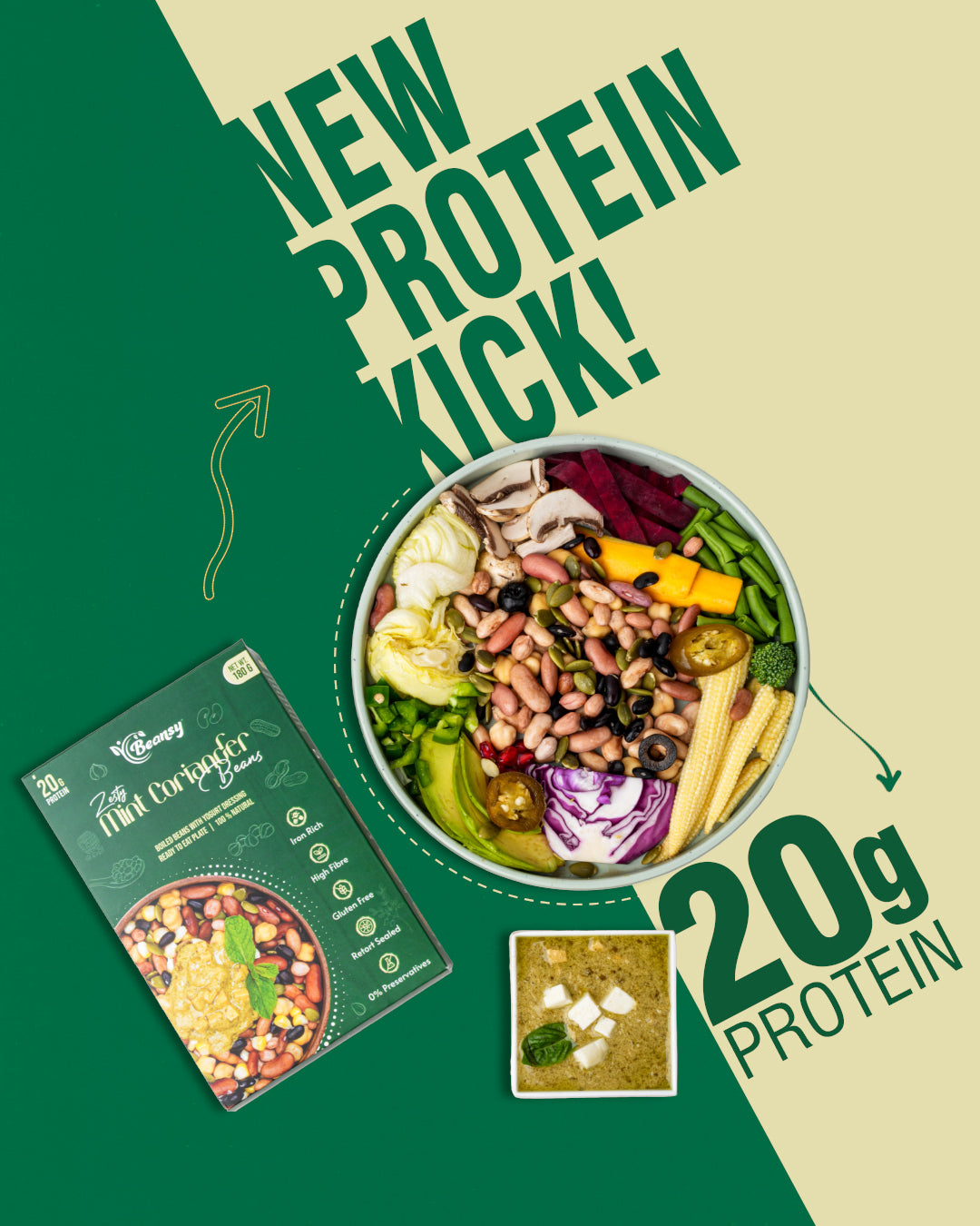 Zesty Mint Coriander Beans