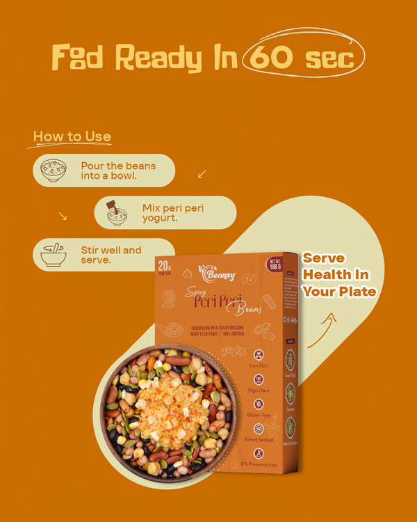Spicy Peri Peri Beans pack by Beansy Foods