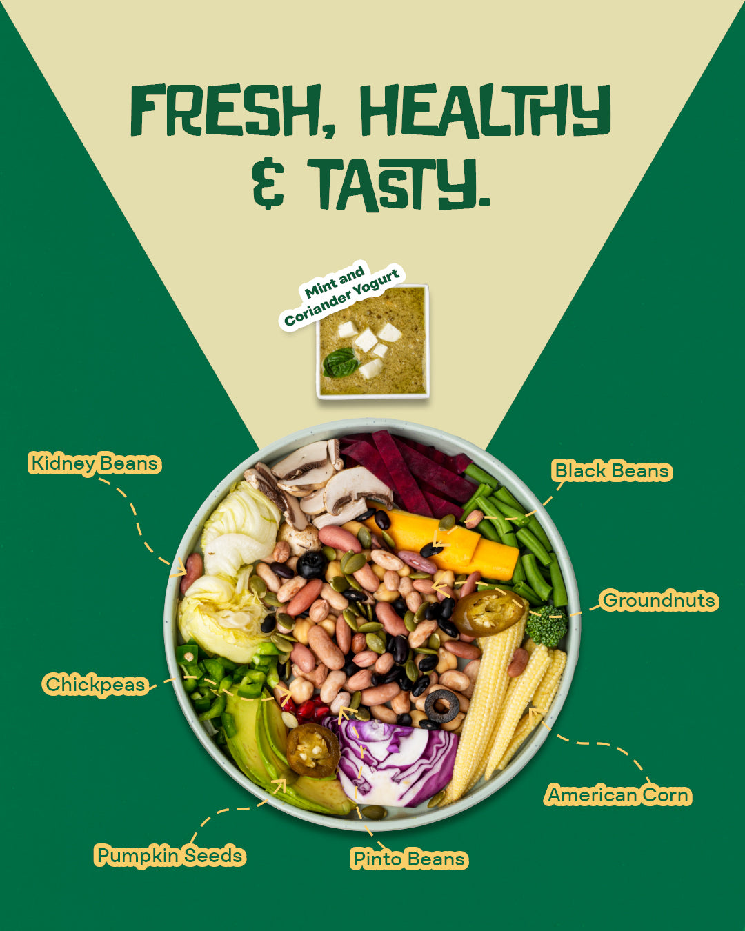 Zesty Mint Coriander Beans