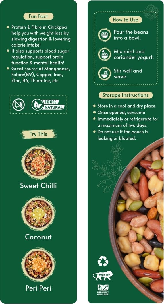 Zesty Mint Coriander Beans(180 gm) + Creamy Coconut Beans(180 gm)