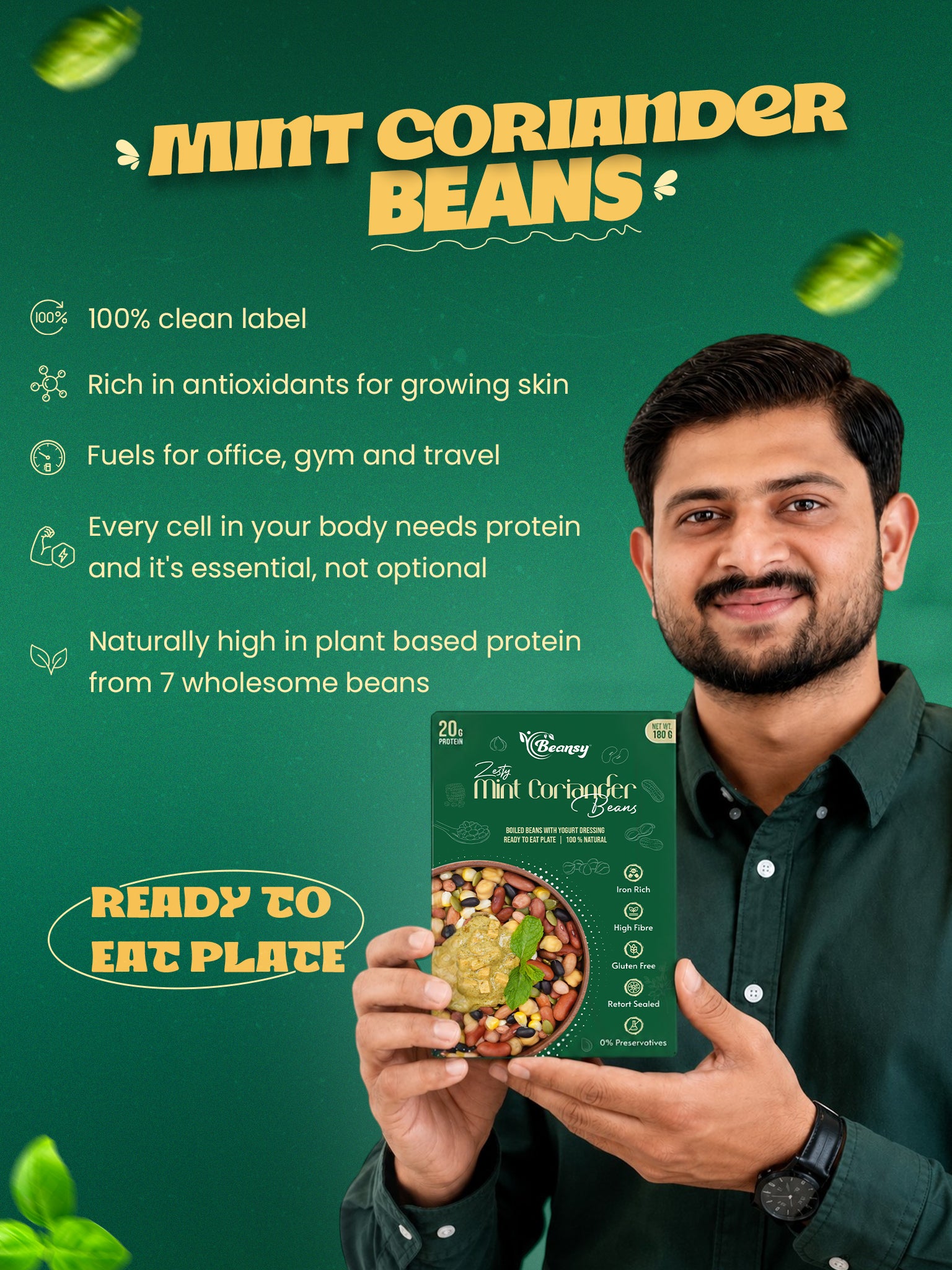 Zesty Mint Coriander Beans – Beansy Foods