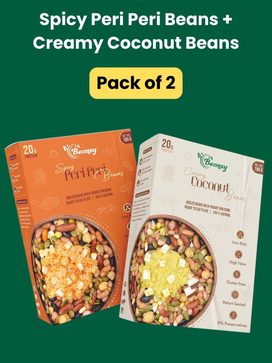 Spicy Peri Peri Beans(180 gm) + Creamy Coconut Beans(180 gm)