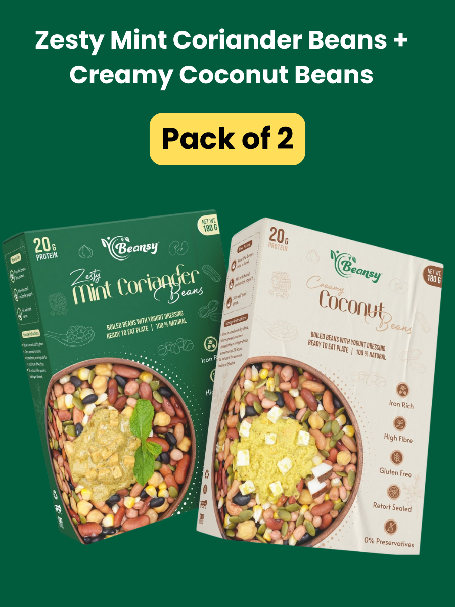 Zesty Mint Coriander Beans(180 gm) + Creamy Coconut Beans(180 gm)