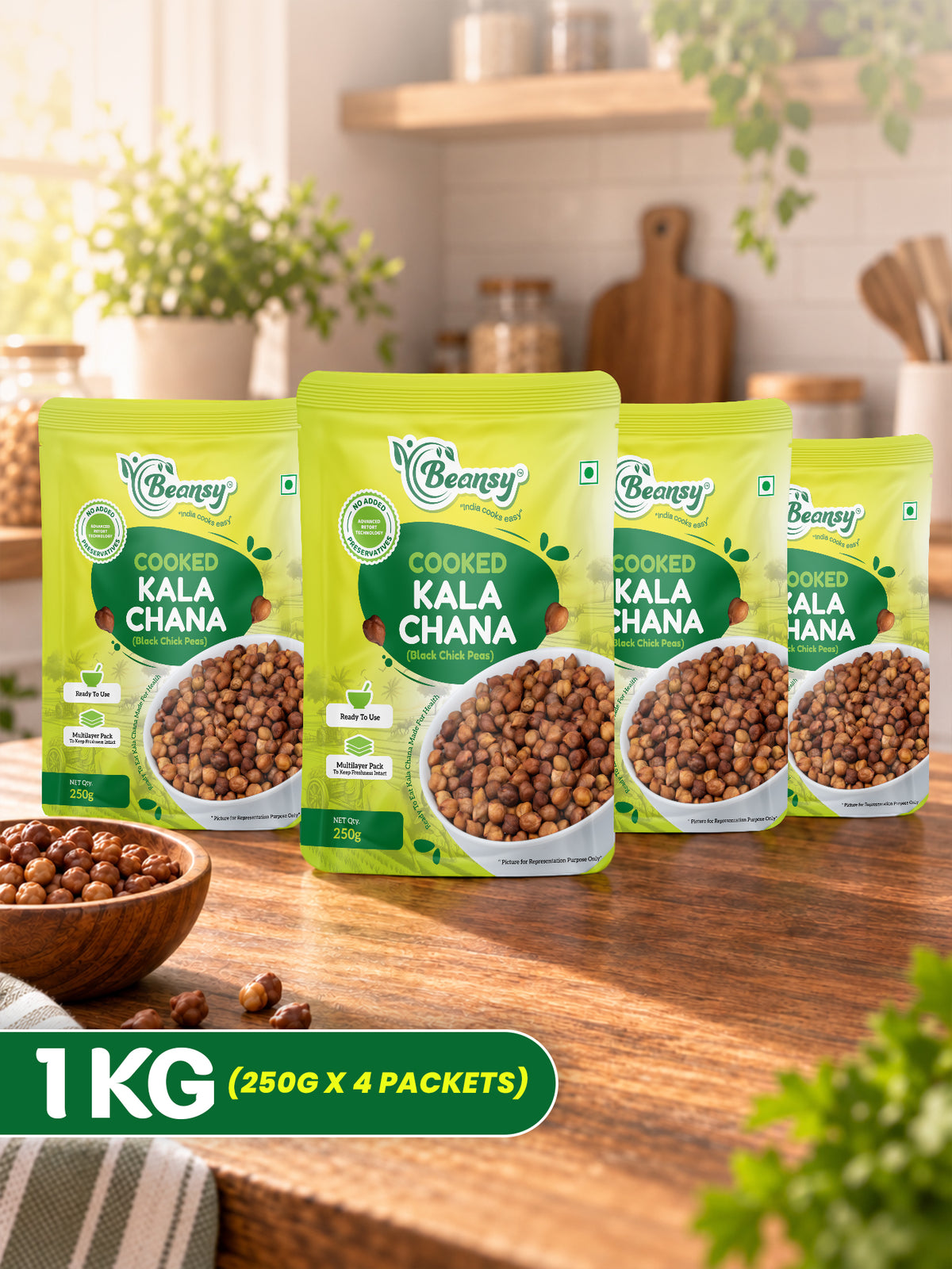 Cooked Kala Chana