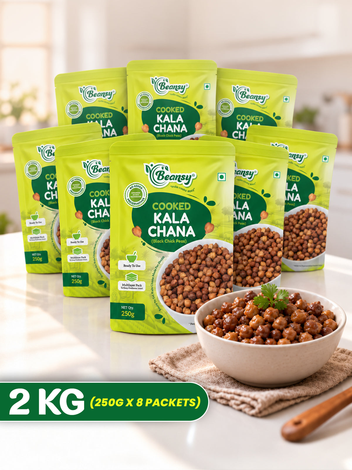 Cooked Kala Chana