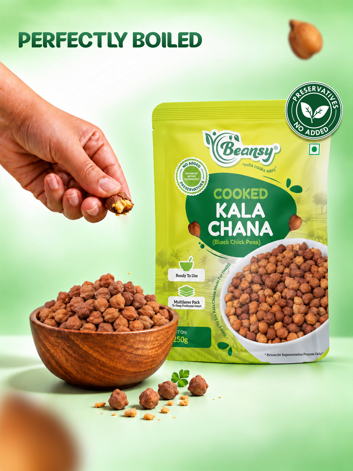 Cooked Kala Chana