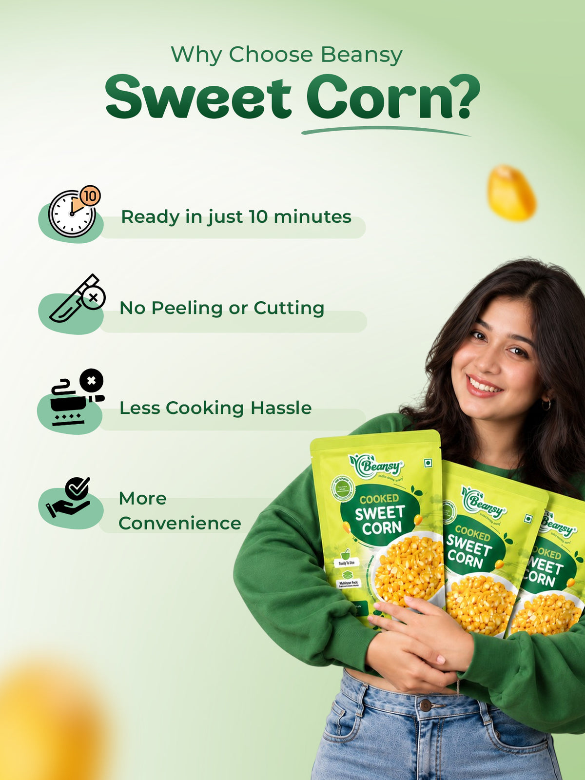 Cooked Sweet Corn 1